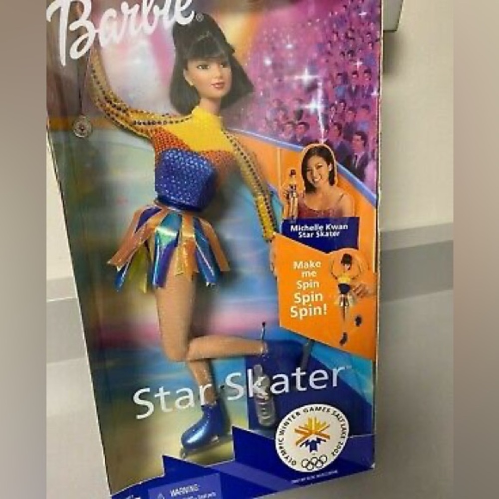 2002 Salt Lake City Olympics Michelle Kwan Barbie Ice Skater doll - Picture 8 of 8